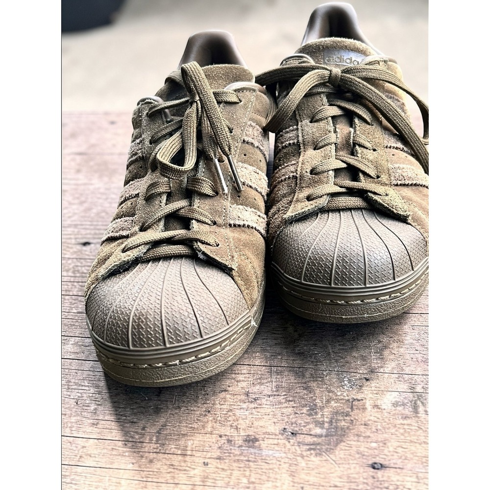 Adidas Superstar  women sneakers size 6.5  in brown suede